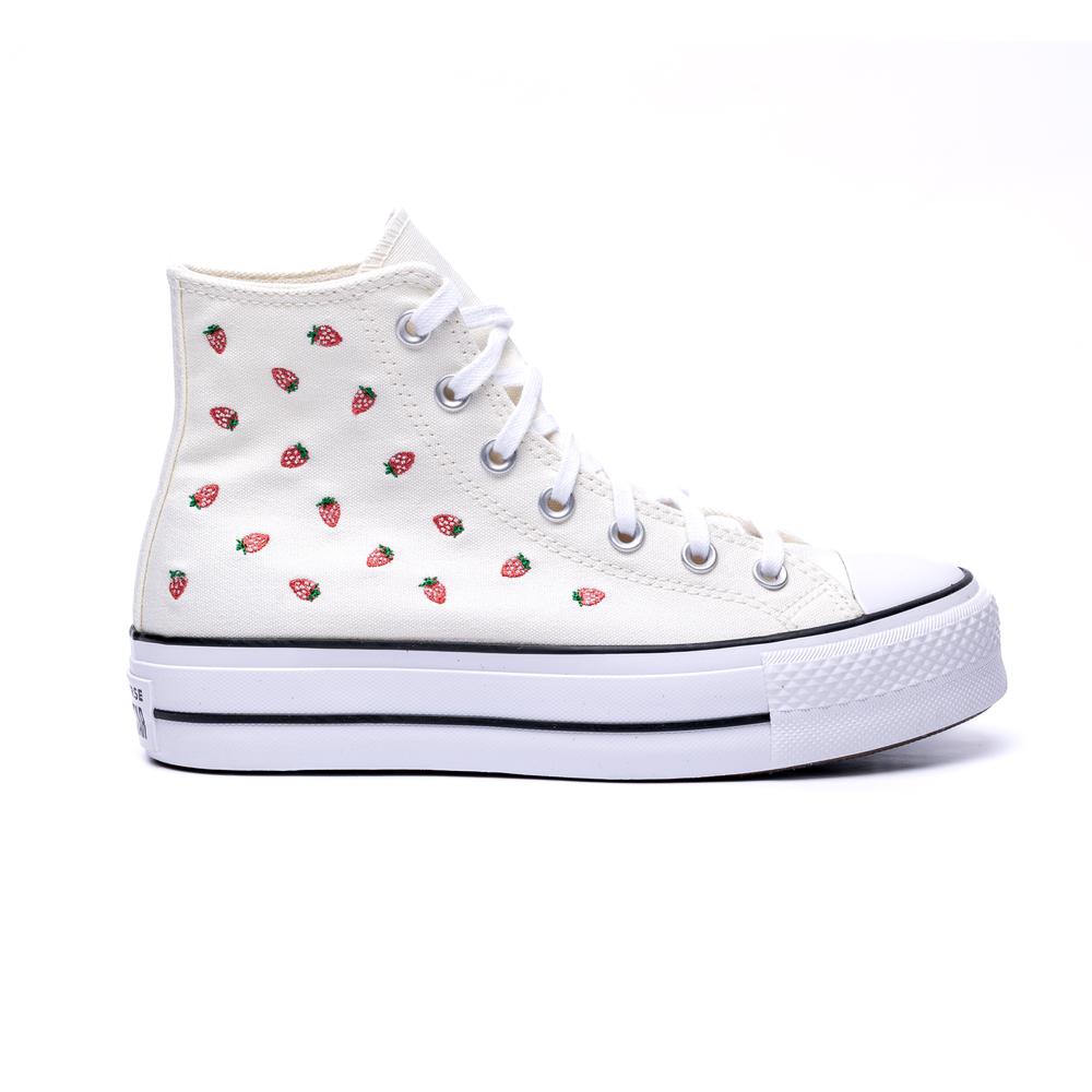 Converse Chuck Taylor All Star Lift Platform Embroidered Strawberries
