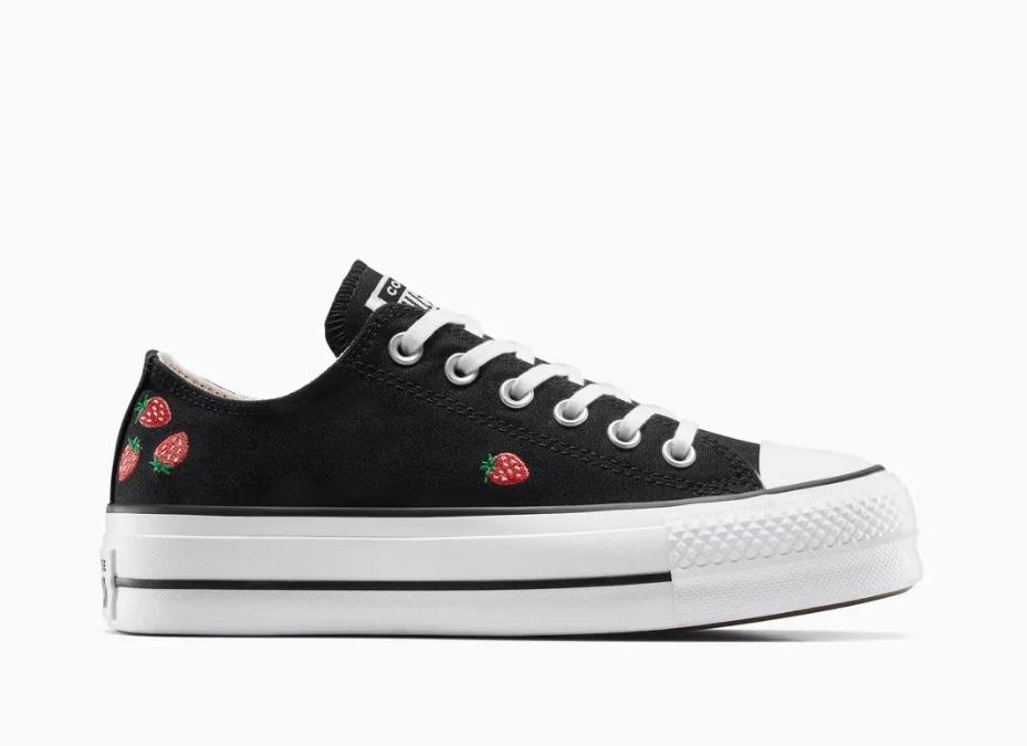 Converse Chuck Taylor All Star Lift Platform Embroidered Strawberries
